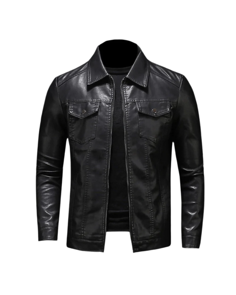 Chaqueta de cuero vegano con elegancia moderna