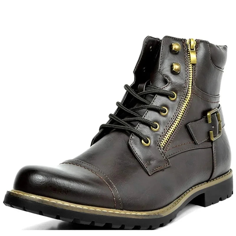 Botas de Cuero con Cordones