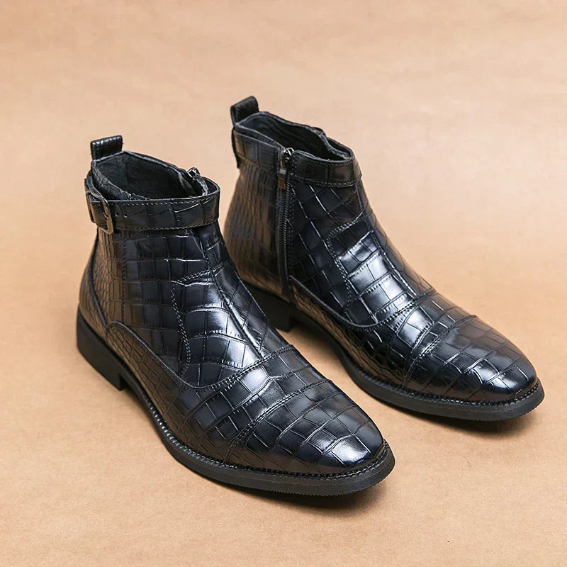 SIERRA™ | Botas de Cuero con Hebilla Decorativa