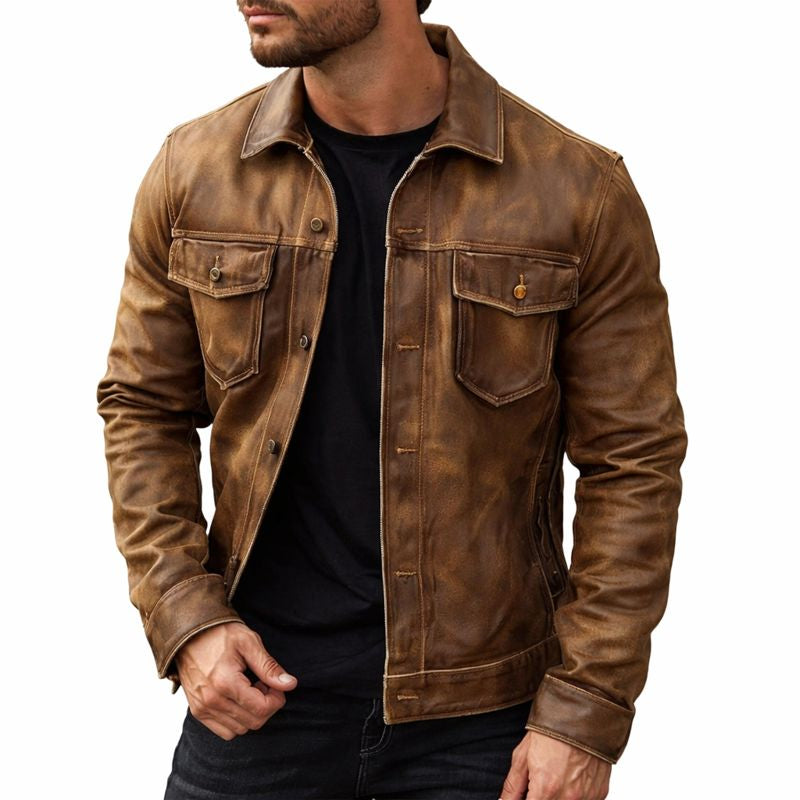 Dan Anthony™Chaqueta de Cuero