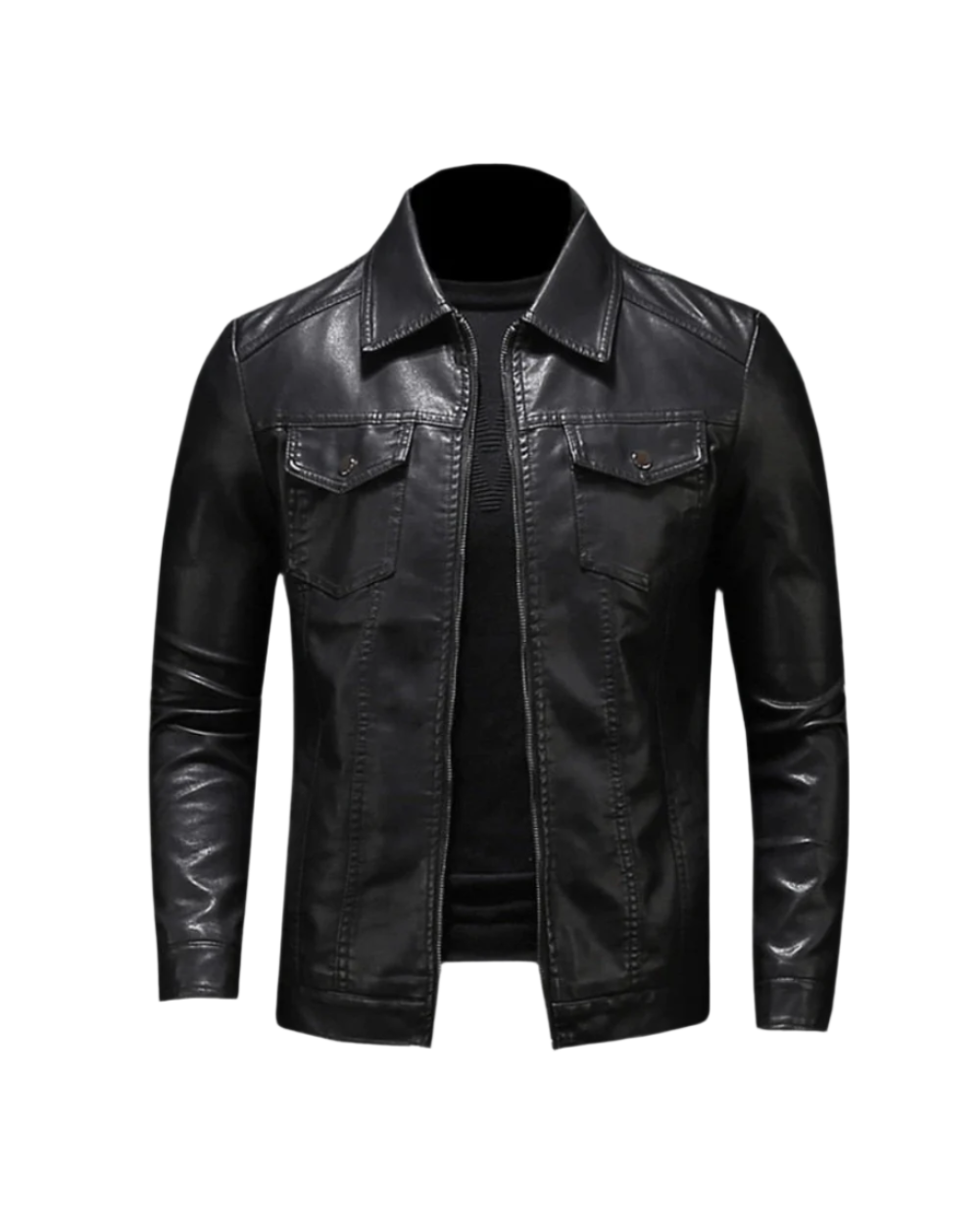 Chaqueta de cuero vegano con elegancia moderna