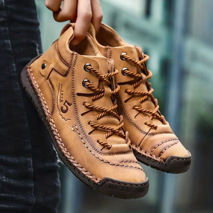Botas casuales hechas a mano con cordones