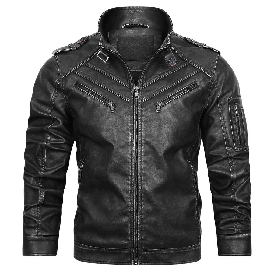 Chaqueta de cuero clásica