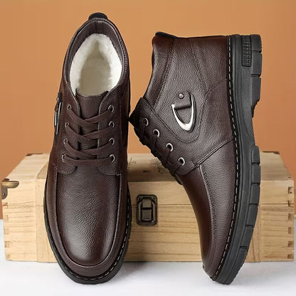 SIERRA™ | Botas de Trabajo de Cuero Genuino con Forro Térmico
