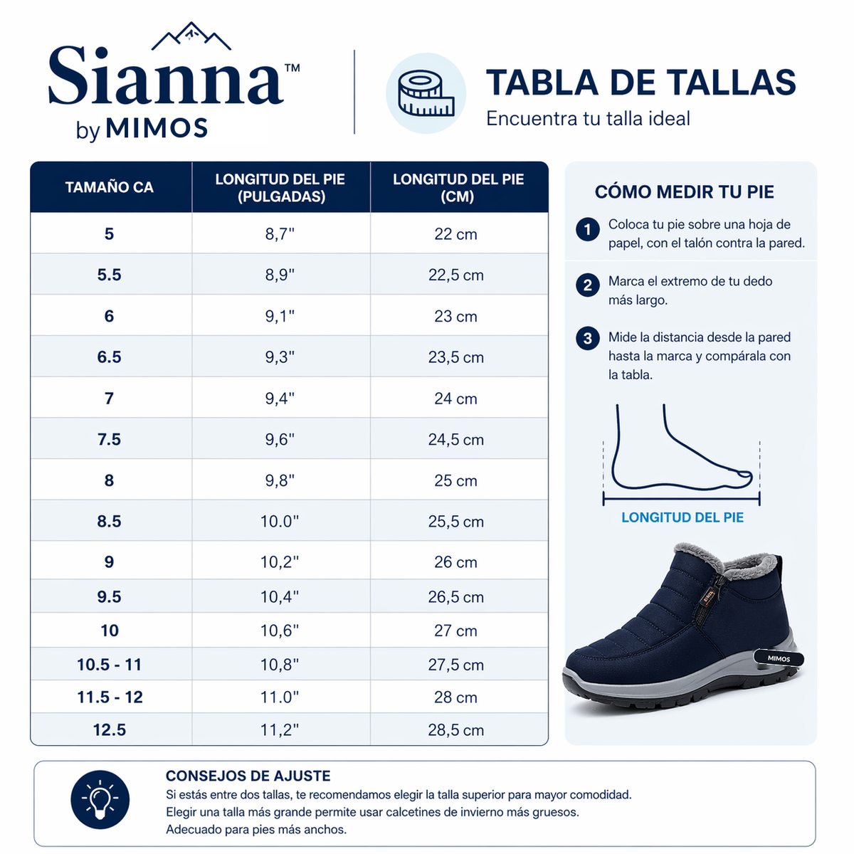 Sianna-Botines Impermeables Acolchados