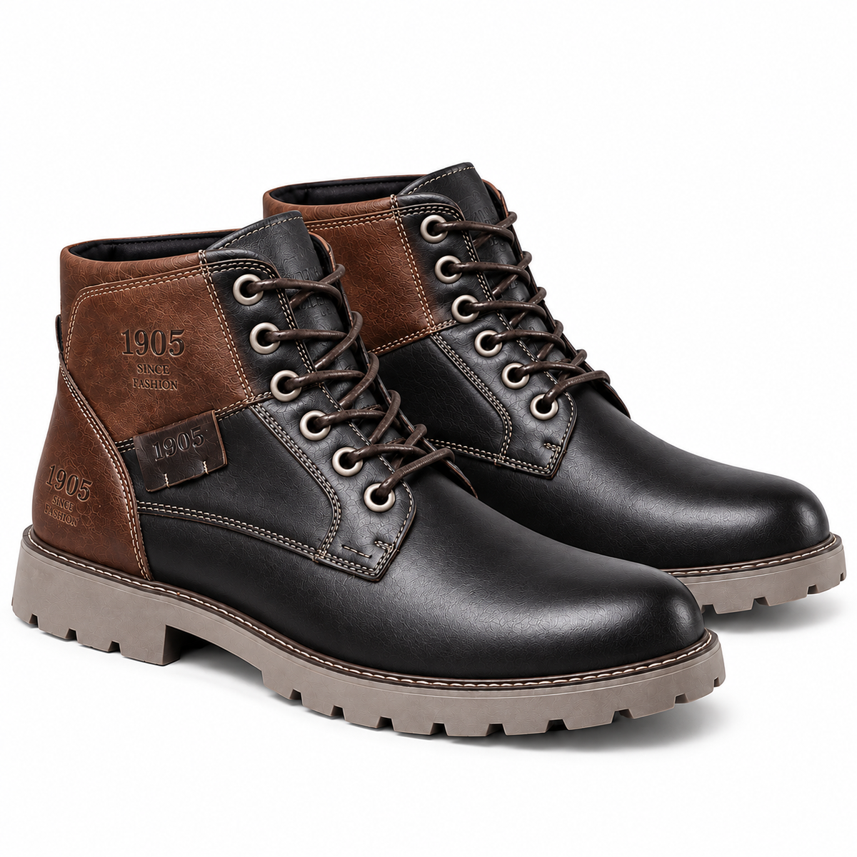Botas Casuales de Cuero Estilo Clásico Británico