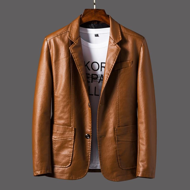 Blazer De Cuero Elegante & Estilizado