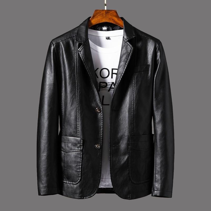 Blazer De Cuero Elegante & Estilizado