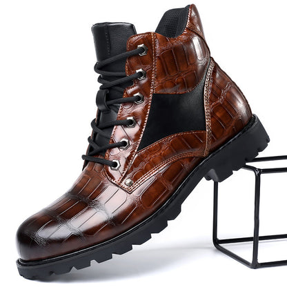 SIERRA™ | Botas de Cuero con Diseño de Cocodrilo