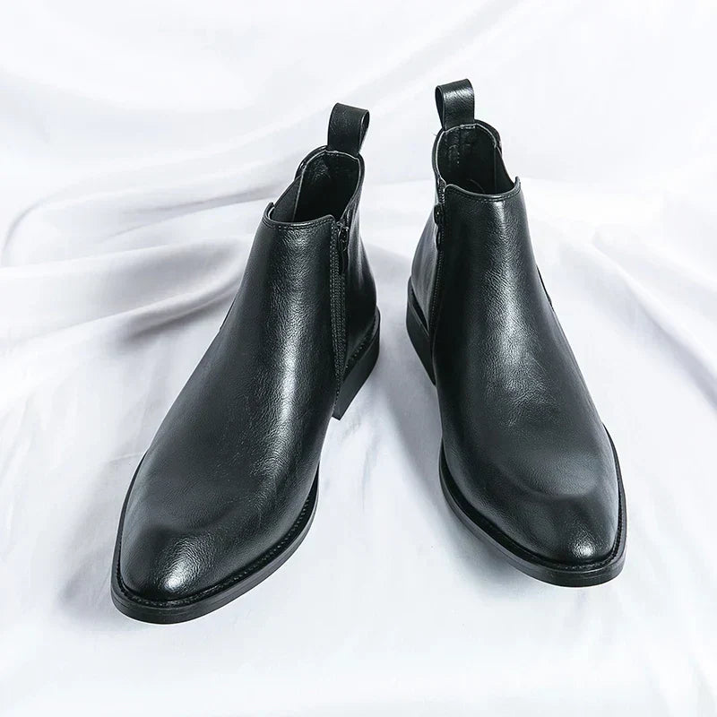 SIERRA™ | Botas Tipo Botín de Cuero con Cierre