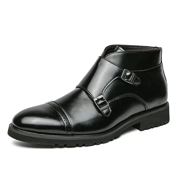 Botas de Cuero con Doble Correa Ajustable