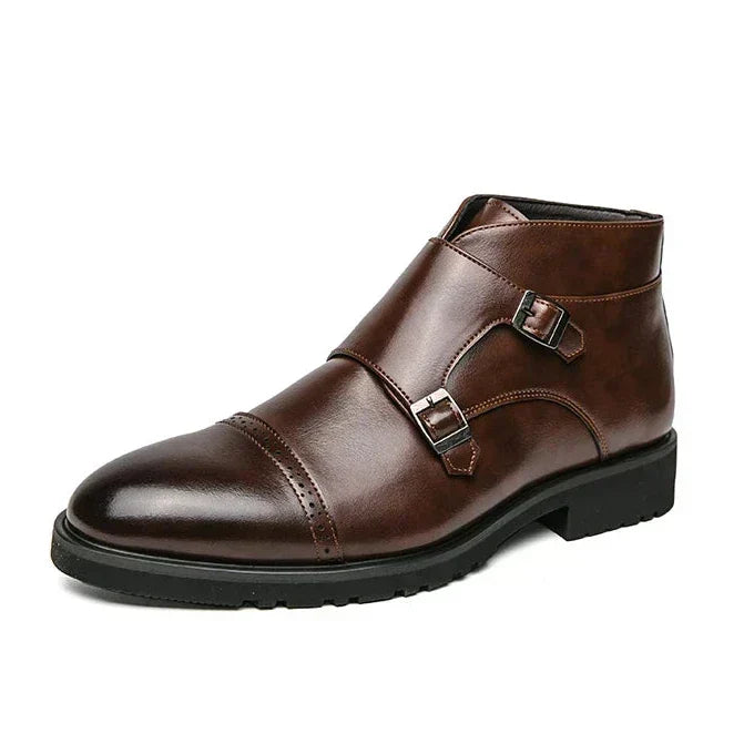 Botas de Cuero con Doble Correa Ajustable