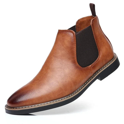 Botines Chelsea de cuero retro