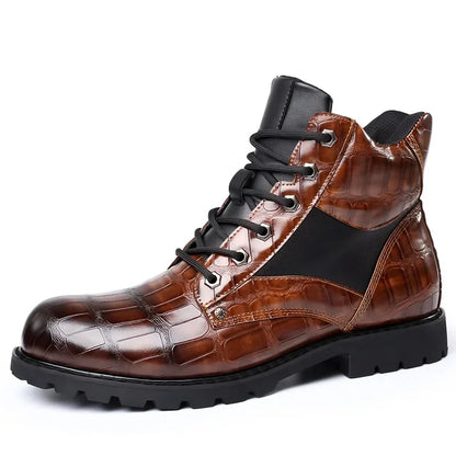 SIERRA™ | Botas de Cuero con Diseño de Cocodrilo