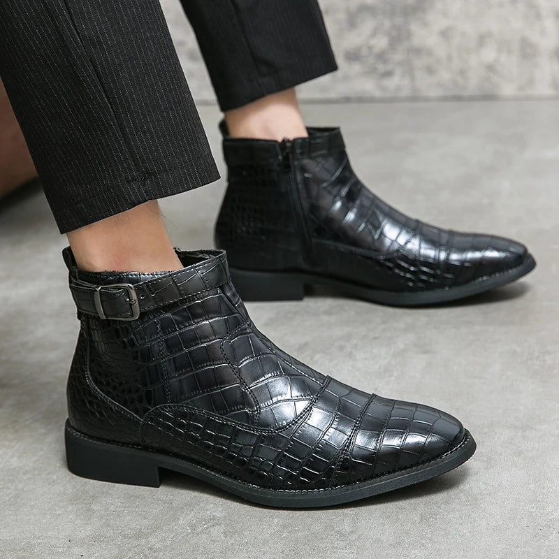 SIERRA™ | Botas de Cuero con Hebilla Decorativa
