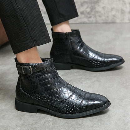 SIERRA™ | Botas de Cuero con Hebilla Decorativa