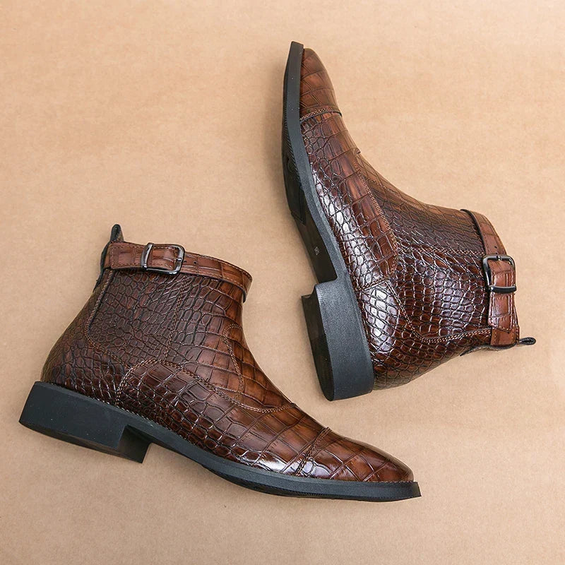 SIERRA™ | Botas de Cuero con Hebilla Decorativa