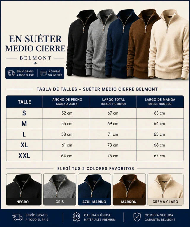 Meztli | Suéter medio cierre
