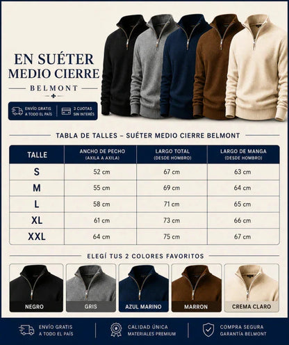 Meztli | Suéter medio cierre