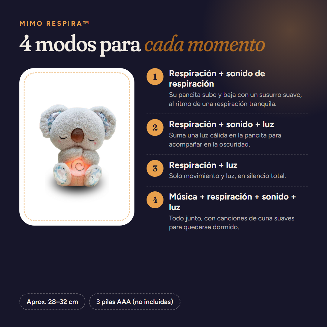 Mimo Respira™ Koala – modos