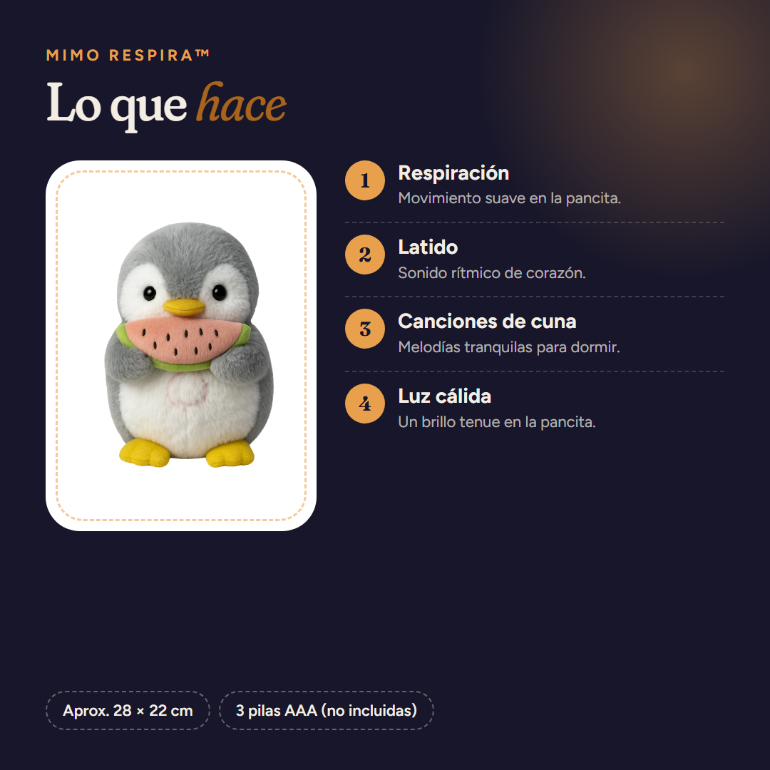 Mimo Respira™ Pingüino – modos