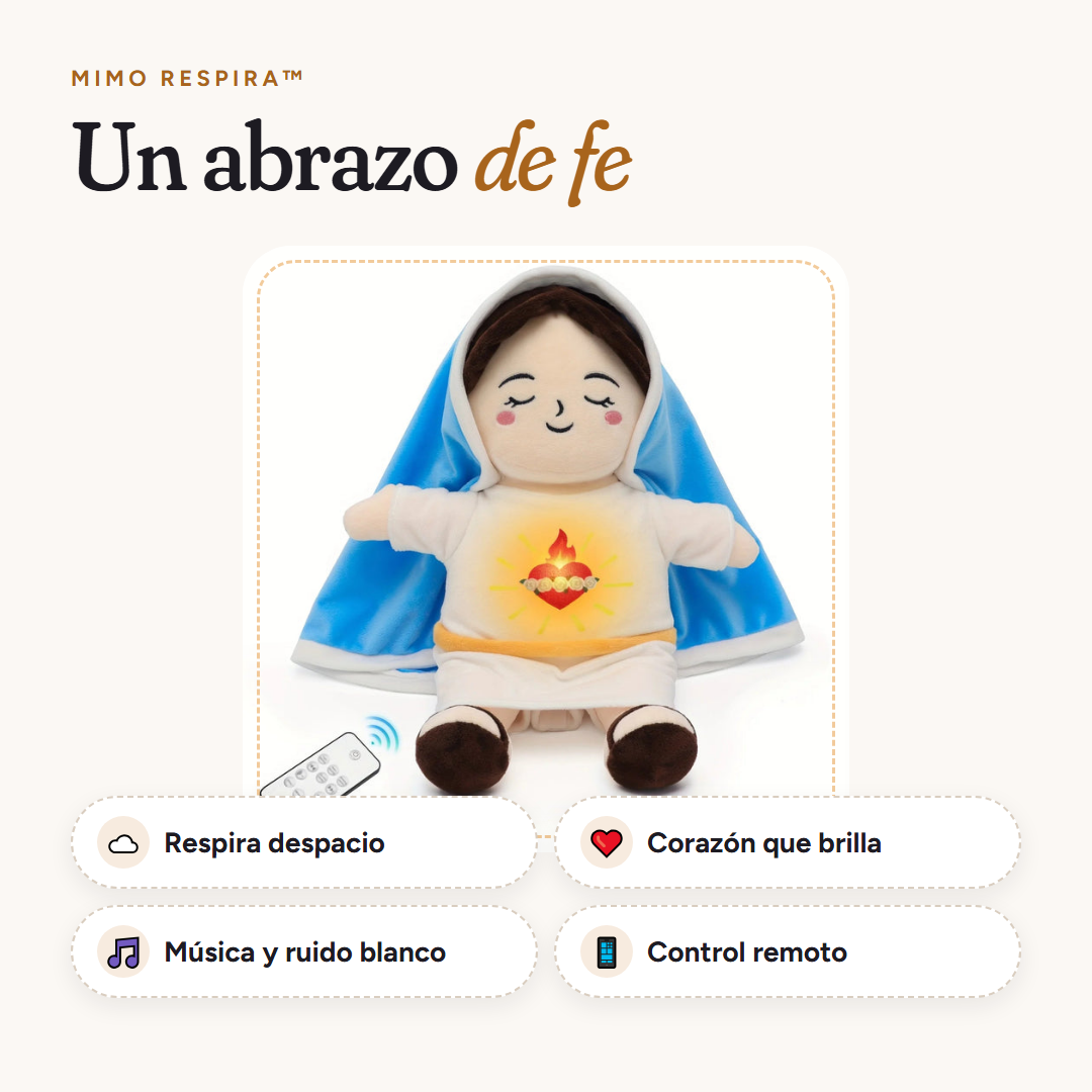 Peluche de la Virgen María que respira – beneficios