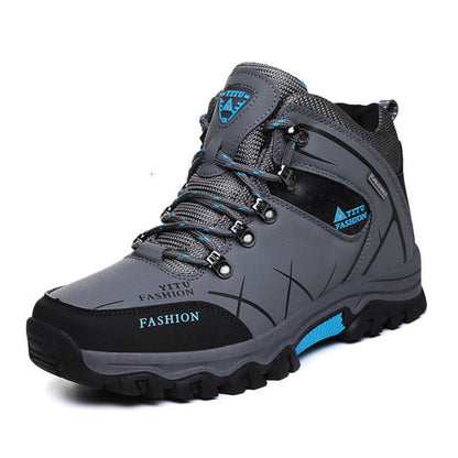Bota outdoor gris con forro de peluche